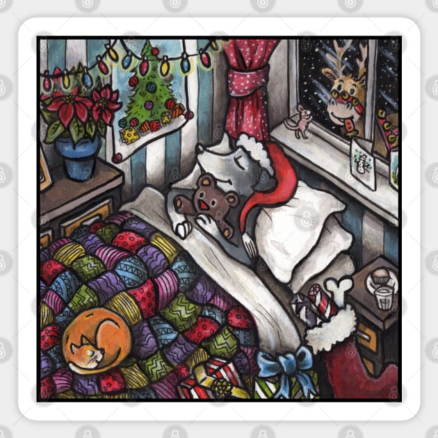 The Night Before Christmas Sticker by Elspeth Rose Design